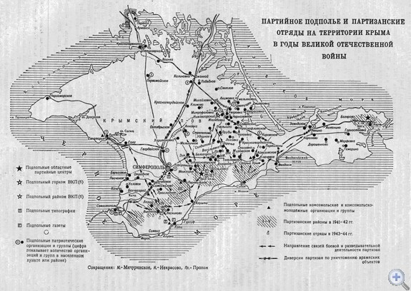 Партийное подполье и партизанские отряды на территории Крыма в годы Великой Отечественной войны