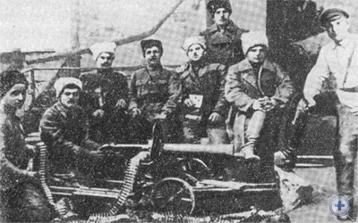 Группа красных партизан — жителей Петриковки. 1918—1919 гг.