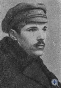 Я. С. Блудов — комиссар участка пути железнодорожной станции Сватово в 1917 году. Фото 1918 г.