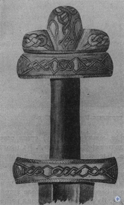 Древнерусский меч, найденный во время археологических раскопок в городище Плеснеска в XIX веке.