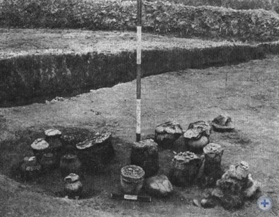 Раскопки кургана куштановицкой культуры (V в. до н. э.) в районе Невицкого. 1979 г.