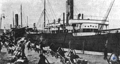 Доставка хлеба в порт Бердянск. 1907 г.